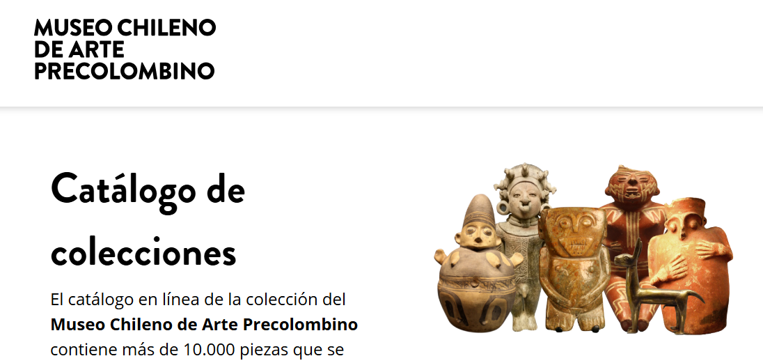 Preview of the Museo Chileno online collection page