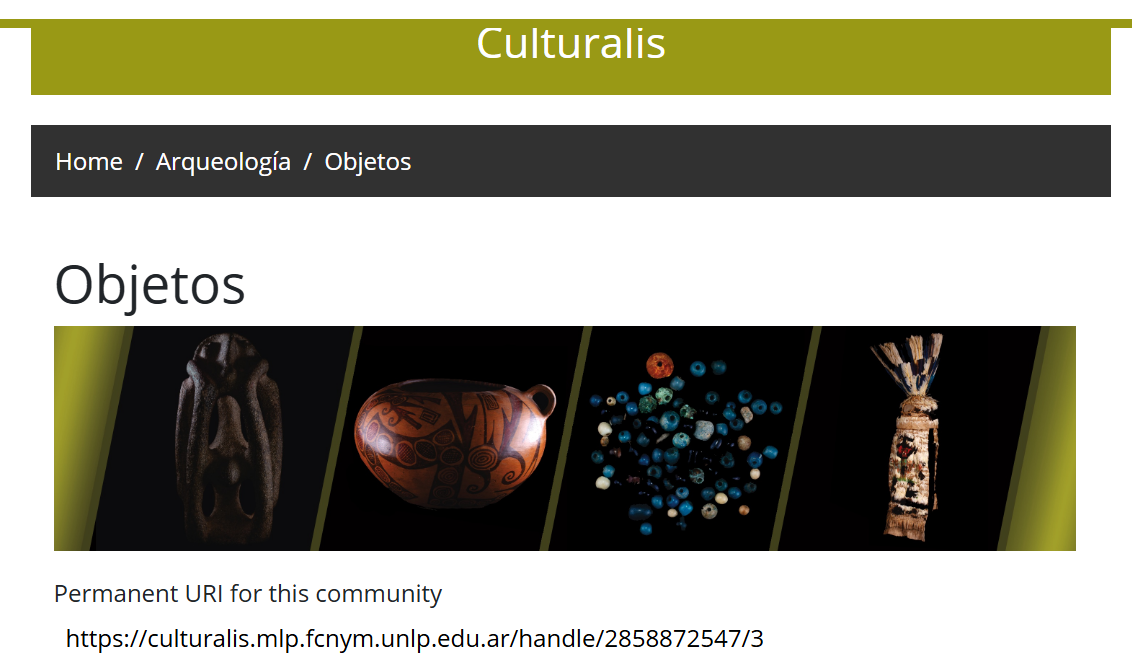 Preview of the Museo de la Plata online collection page